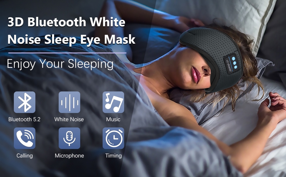 sleep mask with bluetooth headphones